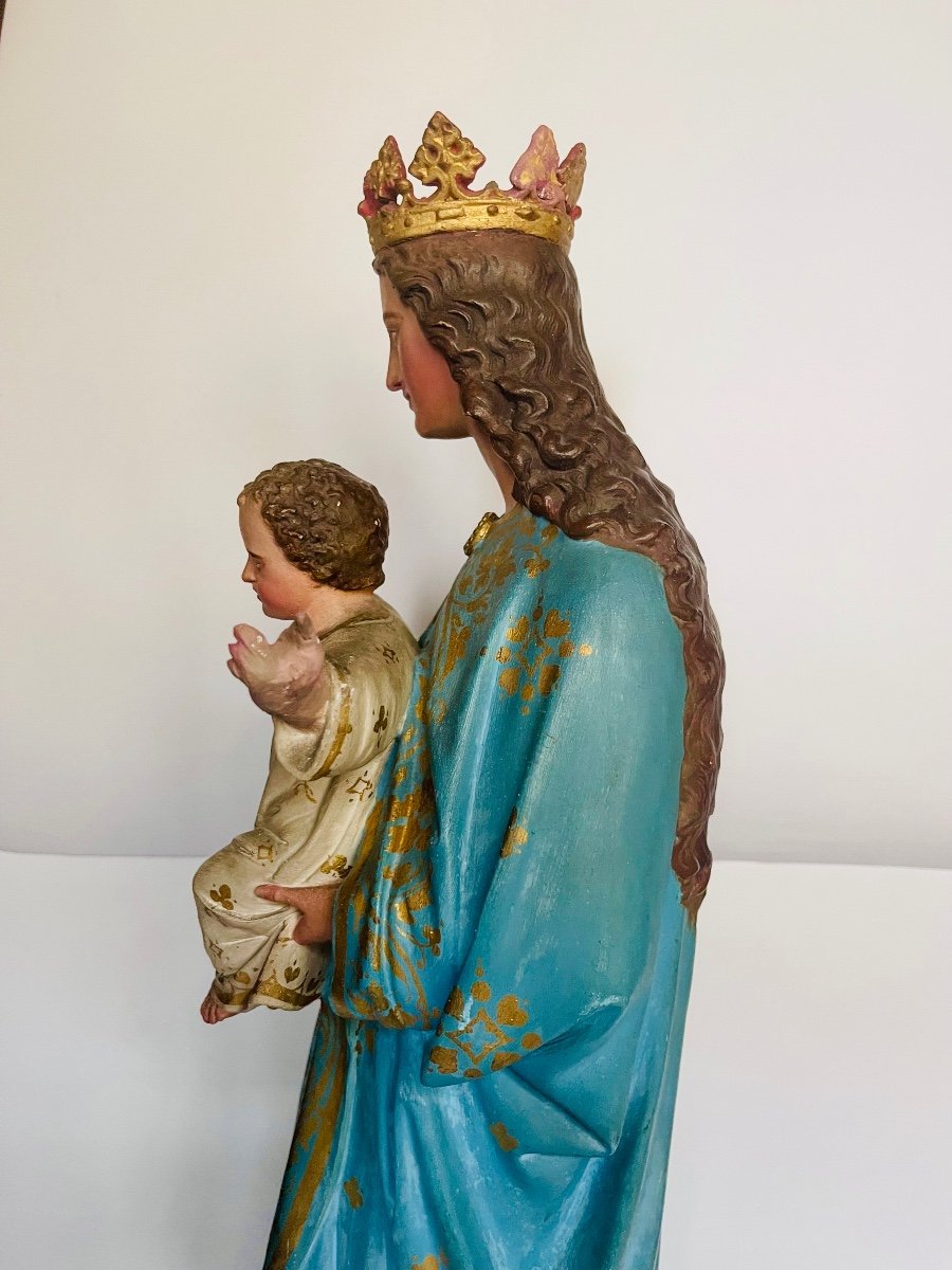 Crowned Virgin Holding The Infant Jesus. -photo-3